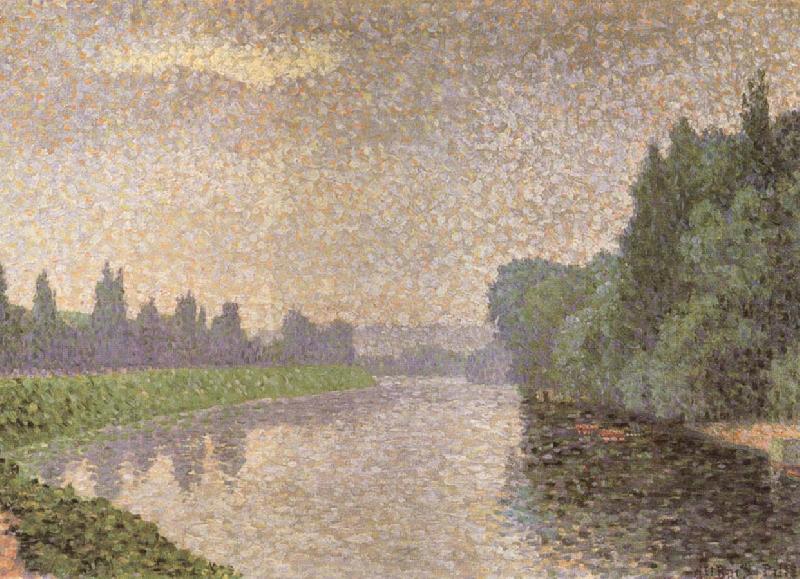 Albert Dubois-Pillet The Marne at Dawn oil painting picture